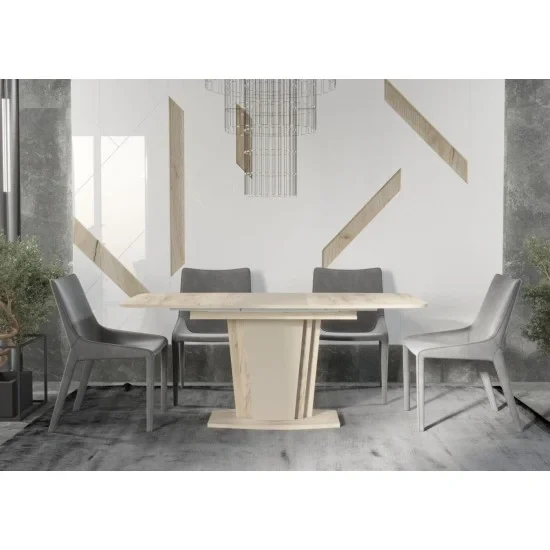 AVALON D/L стіл дуб крафт сірий/латте