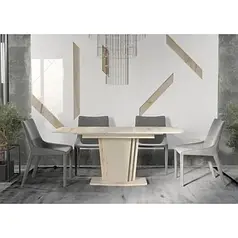 AVALON D/L стіл дуб крафт сірий/латте