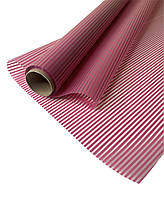 Калька для квітів "смужка тонка" малинова 0,6х10 м