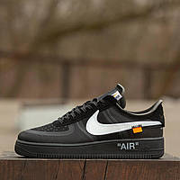 Мужские кроссовки Nike Air Force 1 Low Off-White Black черного цвета