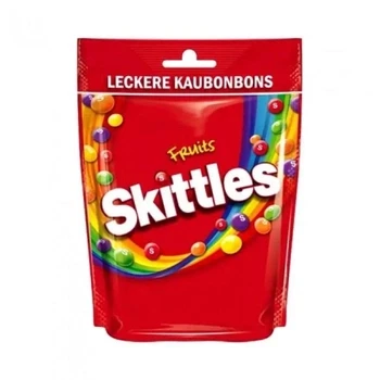 Драже фруктові цукерки асорті Skittles Fruits, 136г, Німеччина, різнобарвні скитлс