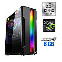 Игровой ПК Tower / Intel Core i3-10100F (4 (8) ядра по 3.6-4.3GHz) / 8GB DDR4 / 240GB SSD / GeForce GTX 1650,