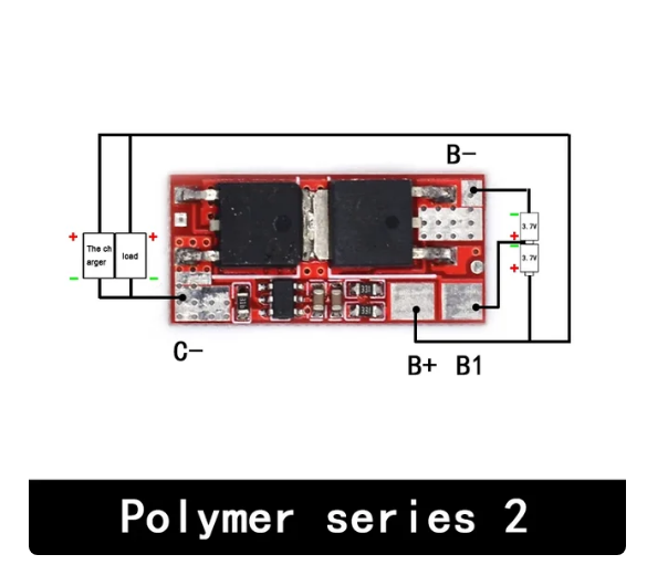 Плата защиты BMS 2S 10A 8.4V Контроллер заряда/разряда для Li-ion 18650, фото 1