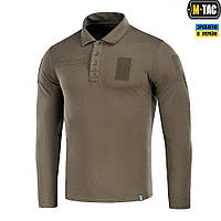 M-Tac поло тактическое длинный рукав 65/35 Dark Olive, олива, военная, полевая, футболка, ЗСУ