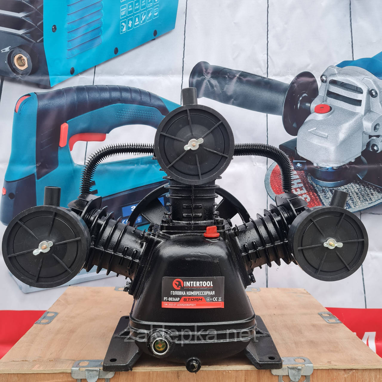 Головка компресорна 4 кВт (від 3.6 кВт), 600 л/хв INTERTOOL PT-0036AP