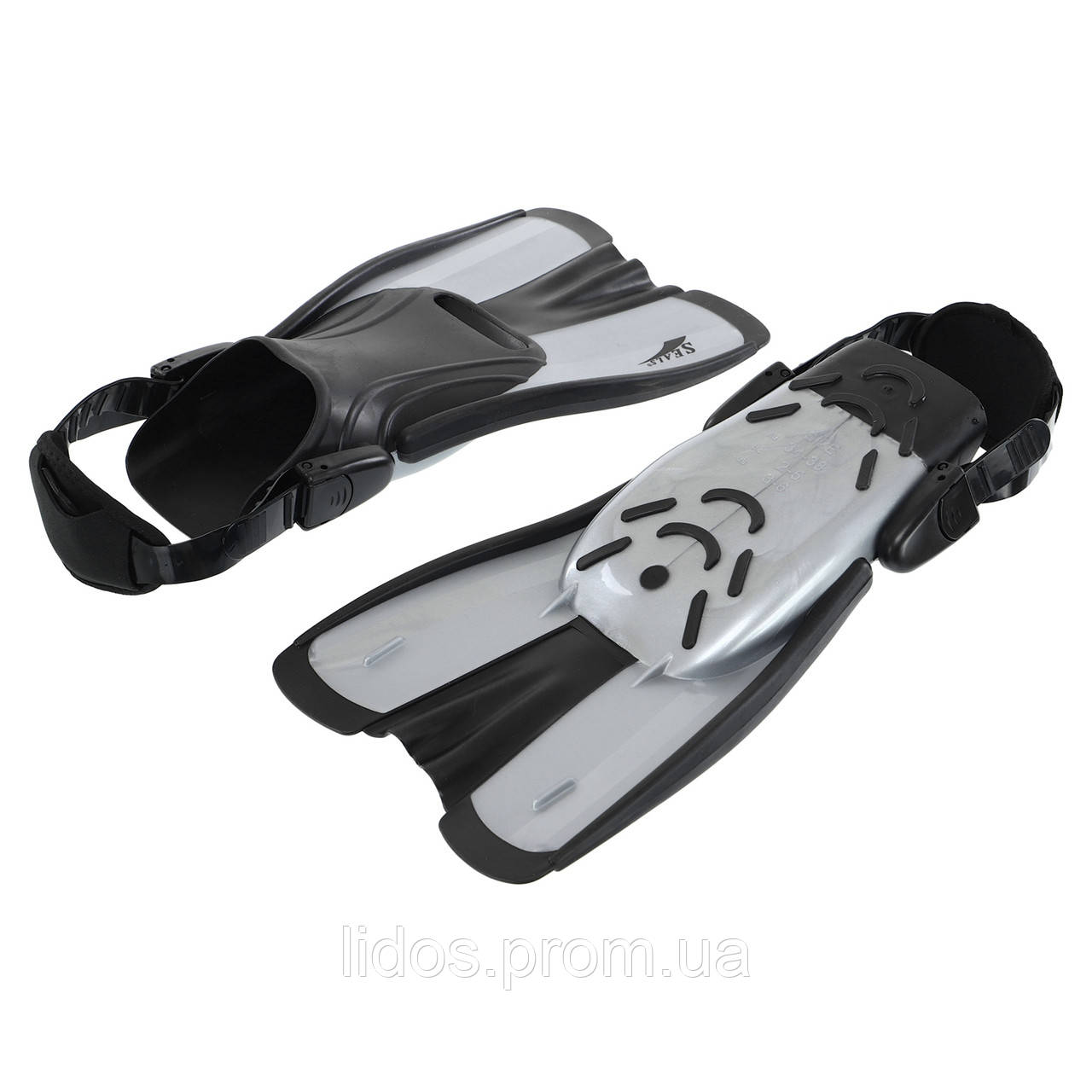 Ласты для тренировок в бассейне короткие с открытой пяткой SEALS F16 цвет салатовый ld - фото 5 - id-p2144309523
