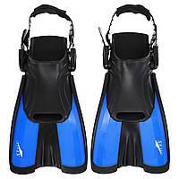 Ласты для тренировок в бассейне короткие с открытой пяткой SEALS F16 цвет синий ld