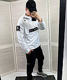 Чоловіча куртка вітровка анорак Stone Island CK5524 біла М, XL, XXL, фото 3