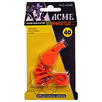 Свисток судейский пластиковый ACME A540 цвета в ассортименте ld