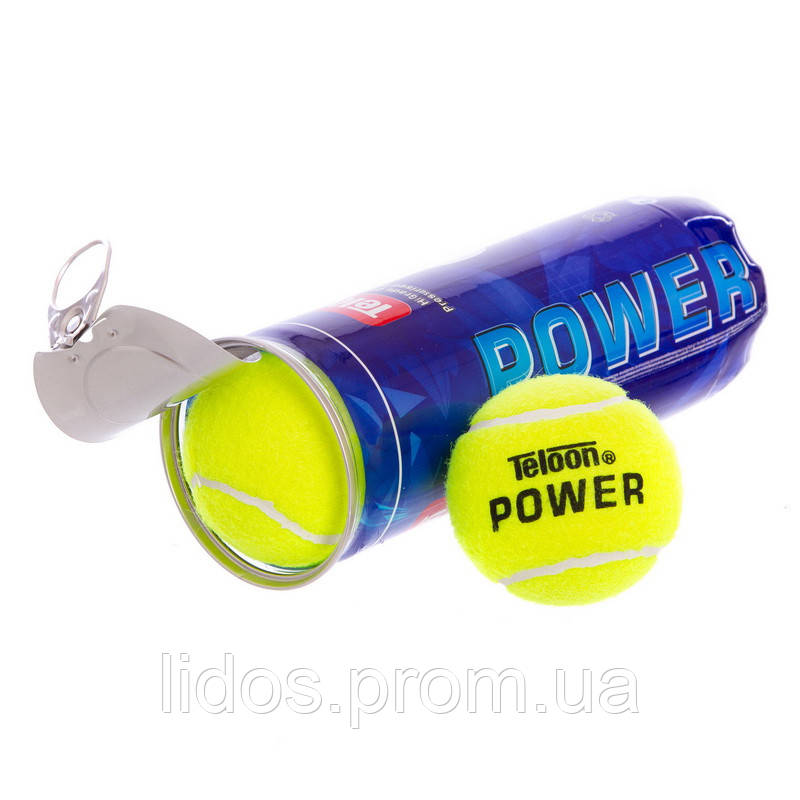 Мяч для большого тенниса TELOON POWER T616P3 3шт салатовый ld - фото 2 - id-p2144328578