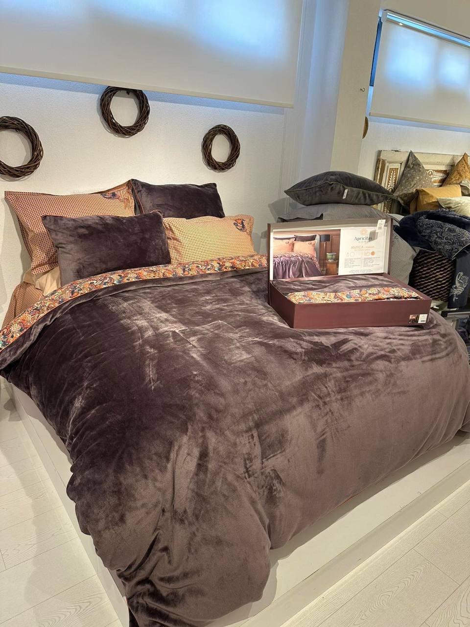 Комплект постельного белья из королевского велюра Apricitas Home евро размер 200*220см , Турция - фото 5 - id-p2144668499