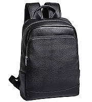 Рюкзак мужской кожаный. Черный рюкзак из натуральной кожи Tiding Bag B2-7371A черный