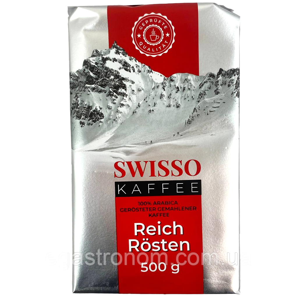 Кава грубого помелу Свіссо Swisso reich rosten 500g 12шт/ящ (Код: 00-00016139), фото 1