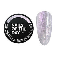 Nails Of The Day Cinderella Builder Gel №2 - розовый строительный гель с жемчужным переливом, 15 г