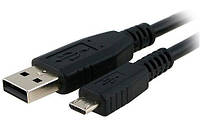 Кабель USB 2.0 - 1.8m AM/microUSB 5P Atcom черный (9175)