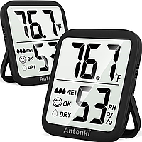 Комнатный термометр Antonki для дома, 2 комплекта цифровых мониторов температуры и влажности