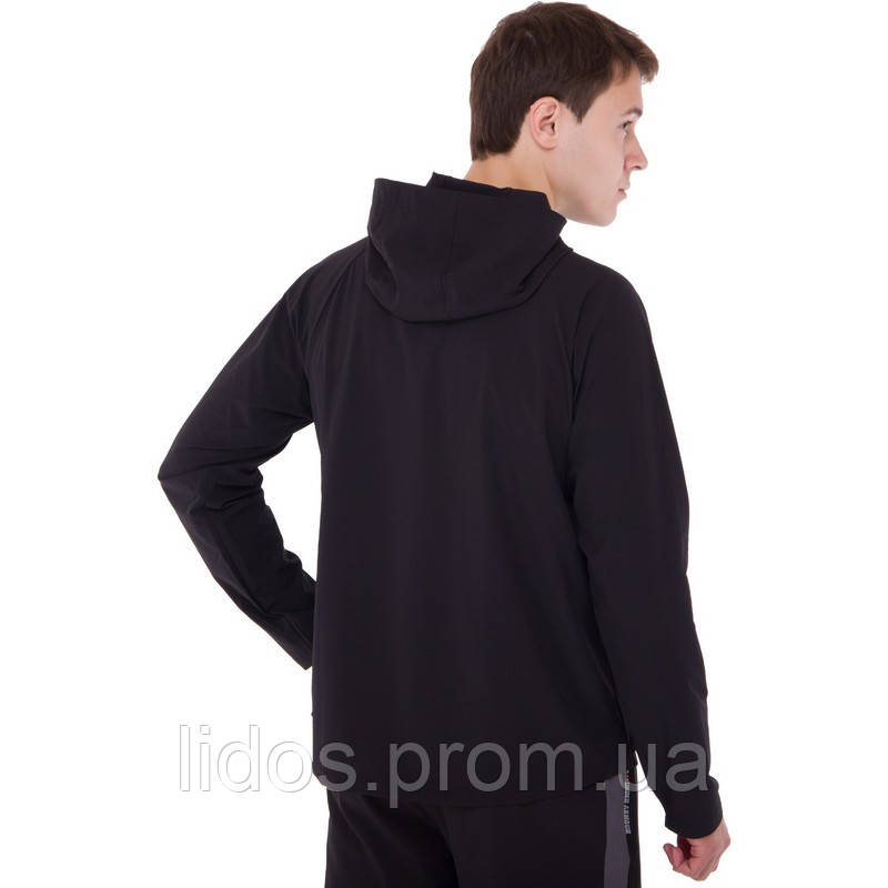Кофта спортивная на молнии с капюшоном JASON 1003 размер 3XL цвет черный ld - фото 5 - id-p2144280173