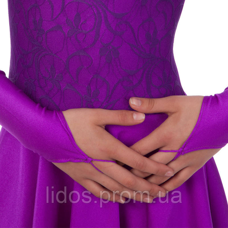 Платье рейтинговое (бейсик) с длинным рукавом и гипюровыми вставками Zelart DR-1167 размер 32, рост 122-128 ld - фото 6 - id-p2144383368