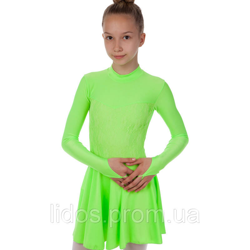 Платье рейтинговое (бейсик) с длинным рукавом и гипюровыми вставками Zelart DR-1167 размер 36, рост 140-146 ld - фото 1 - id-p2144383381