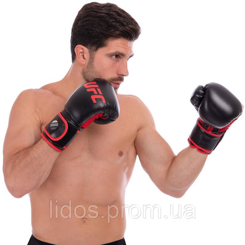 Перчатки боксерские UFC Myau Thai Style UHK-69673 12 унций черный ld - фото 6 - id-p2144370950