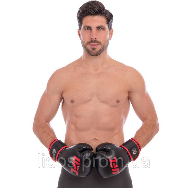 Перчатки боксерские UFC Myau Thai Style UHK-69673 12 унций черный ld - фото 7 - id-p2144370950