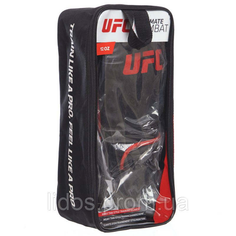 Перчатки боксерские UFC Myau Thai Style UHK-69673 12 унций черный ld - фото 8 - id-p2144370950