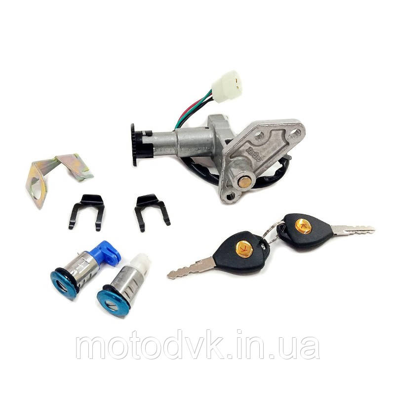 Замок запалювання на скутер 2T QT10A, STORM 50cс (+ 2 личинки)