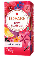Lovare чай черный Love Blossom с кусочками инжира, манго, клубники 24 пакетика в конвертах