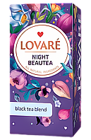 Lovare чай черный листовой Love Night Beautea с фруктами и лепесками цвтов 24 пакетика в конвертиках