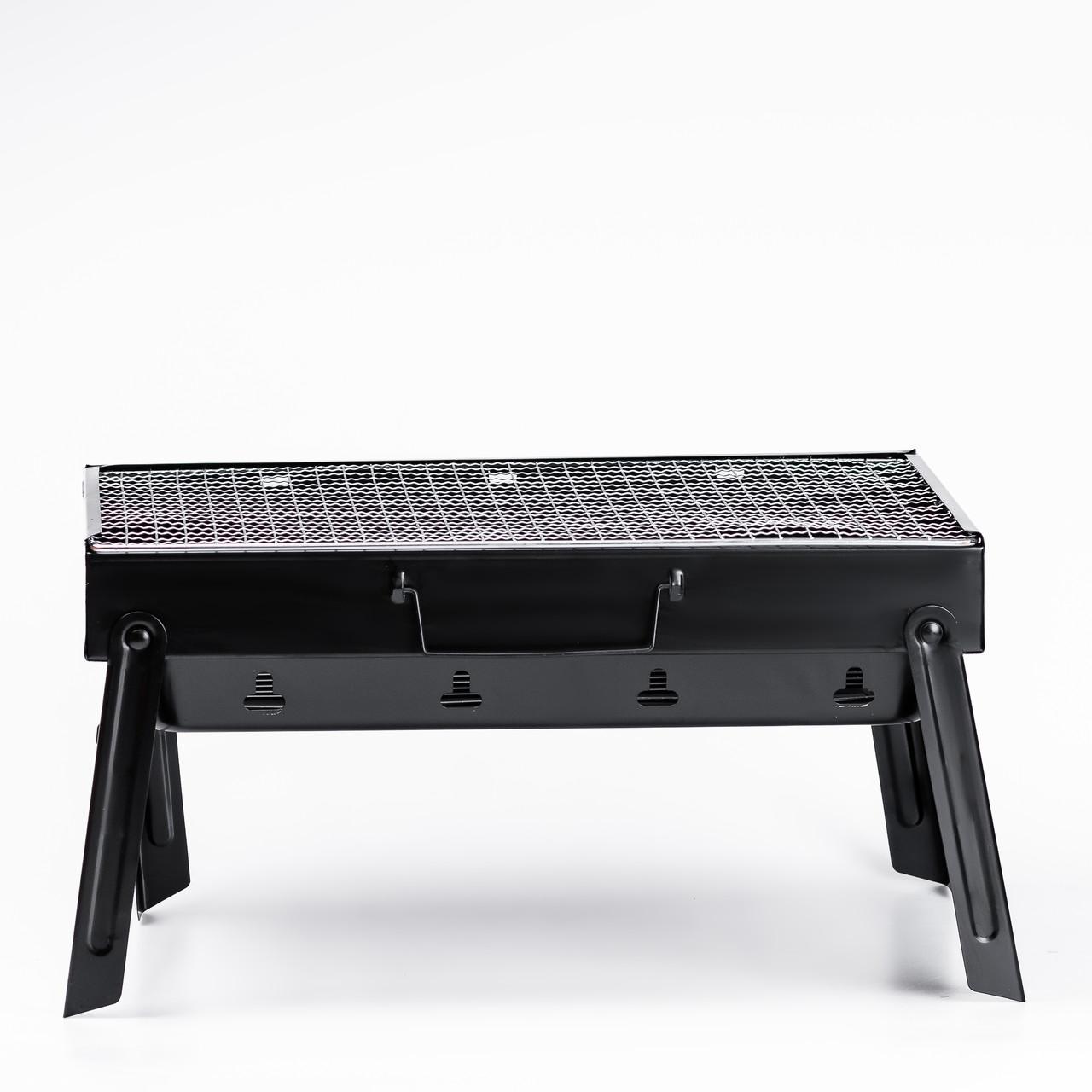 Мангал складаний портативний із решіткою для гриля шашлику стейків риби овочів для пікніка, фото 1