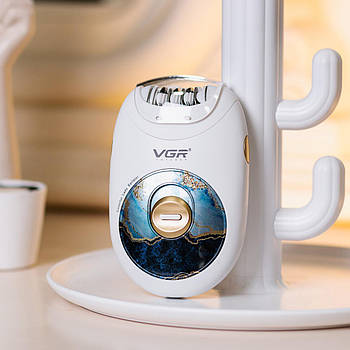 Епілятор VGR V-706 акумуляторний USB 2 швидкості водонепроникний для депіляції тіла та ніг