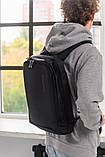 Компактний рюкзак для ноутбука 15.6 дюймів Mark Ryden MR9008 з ортопедичною спинкою (Чорний), фото 6