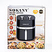 Аерофритюрниця SOKANY SK-10024 6.5 л 1500 Вт із терморегулятором для смаження картоплі та курячих крилець, фото 5