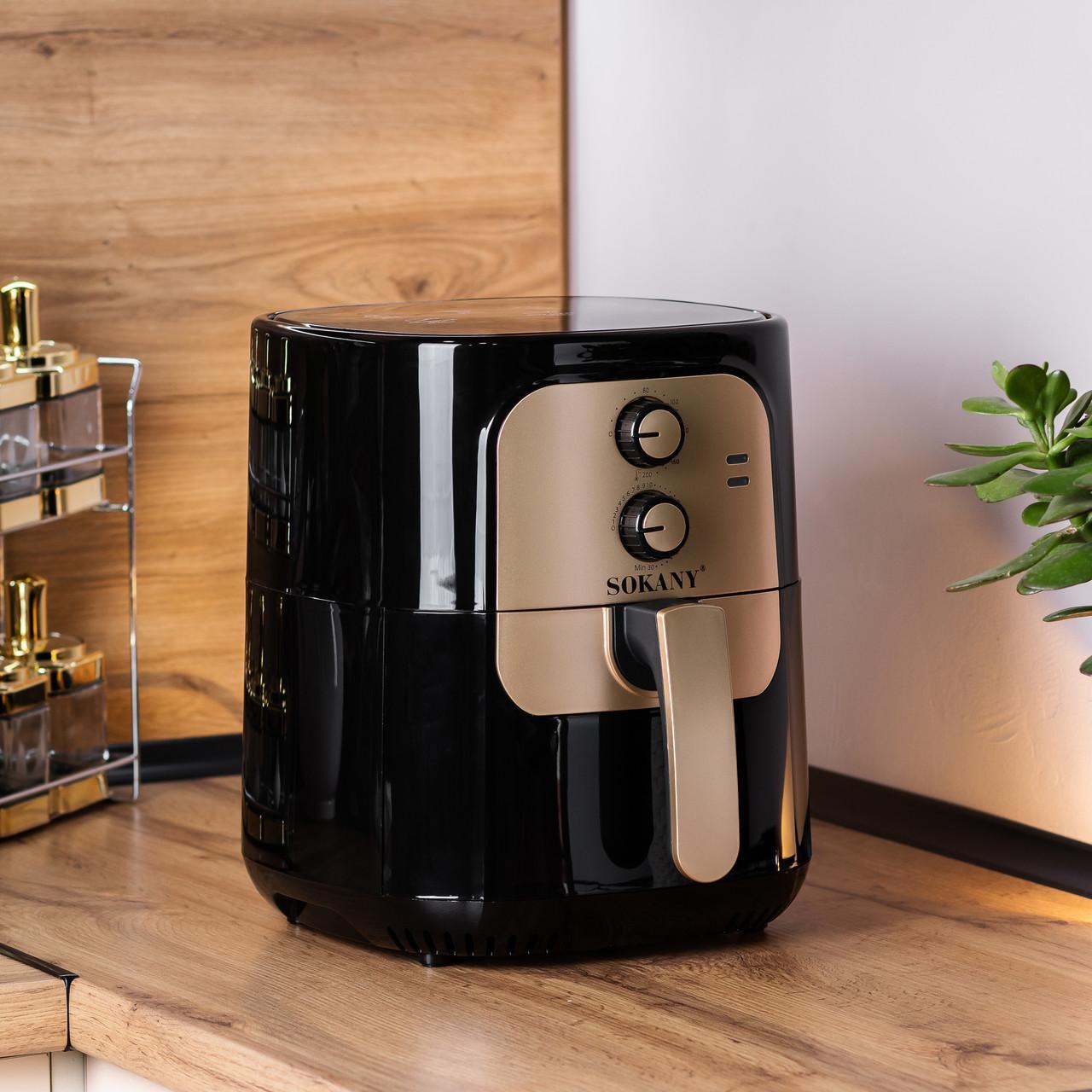 Аерофритюрниця SOKANY SK-10025 6.5 л 1400 Вт механічне керування для здорового смаження й запікання
