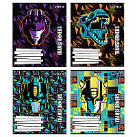 Зошит шкільний 12 аркушів коса лінія Kite Transformers TF24-235, 68138