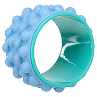 Колесо для йоги массажное Wheel Yoga Zelart FI-6205 цвет голубой ld