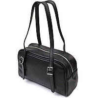 Интересная сумка-клатч со съемными ручками из натуральной кожи 22078 Vintage Черная hd