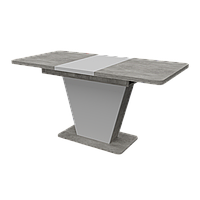 Оригинальный раздвижной обеденный стол КЛАЙД ф-ка Неман 1100-1500*675*750h бетон - белый