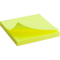 Блок бумаги Axent с липким слоем 75х75 мм, 80 листов, ярко-желтый (2414-11-A)