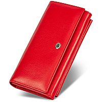 Красный многофункциональный женский кошелек из натуральной кожи ST Leather ST502