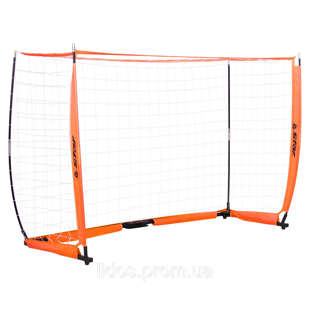 Складные футбольные ворота для тренировок 1шт STAR SN960L 300x200х100см оранжевый ld - фото 1 - id-p2144417080