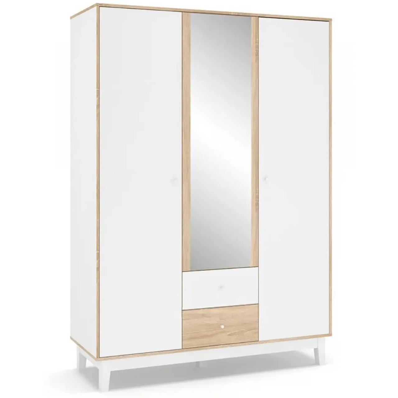 Шафа в спальню з ДСП Глорія 3Д2Ш з дзеркалом  Мебель Сервіс, фото 1