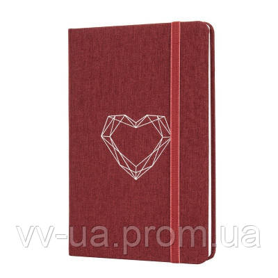 Ділова записна книжка Optima Heart А5, тверда обкладинка (O27191-03)