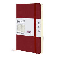 Щоденник Axent 2024 Partner Soft Diamond, 145x210 мм, бордовий (8818-24-05-A)