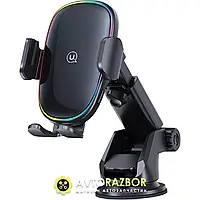 Тримач для мобільного Usams US-CD187 15W Wireless Charging Car Holder With Colorful Light