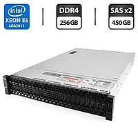 Сервер Dell PowerEdge R730xd 24SFF 2U Rack / 2x Intel Xeon E5-2690 v4 (14 (28) ядер по 2.6 - 3.5 GHz) / 256 GB