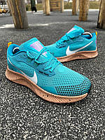 Стильные голубые мужские кроссовки Nike Pegasus Trail на весну, легкие кроссы для бега найк трейл сетка 42