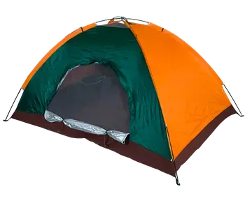 Намет туристичний 1-місний 2x1 м Easy-Camp Намет з москітною сіткою Зелено-оранжева