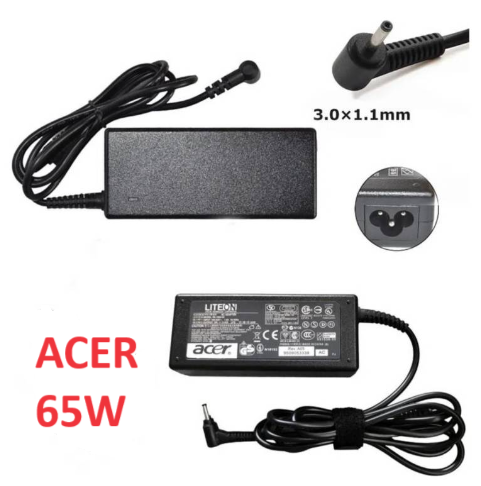 Зарядний пристрій для ноутбука 3,0-1,1 mm 3,42A 19V 65W Acer, Asus, Samsung оригінал RENEW нова