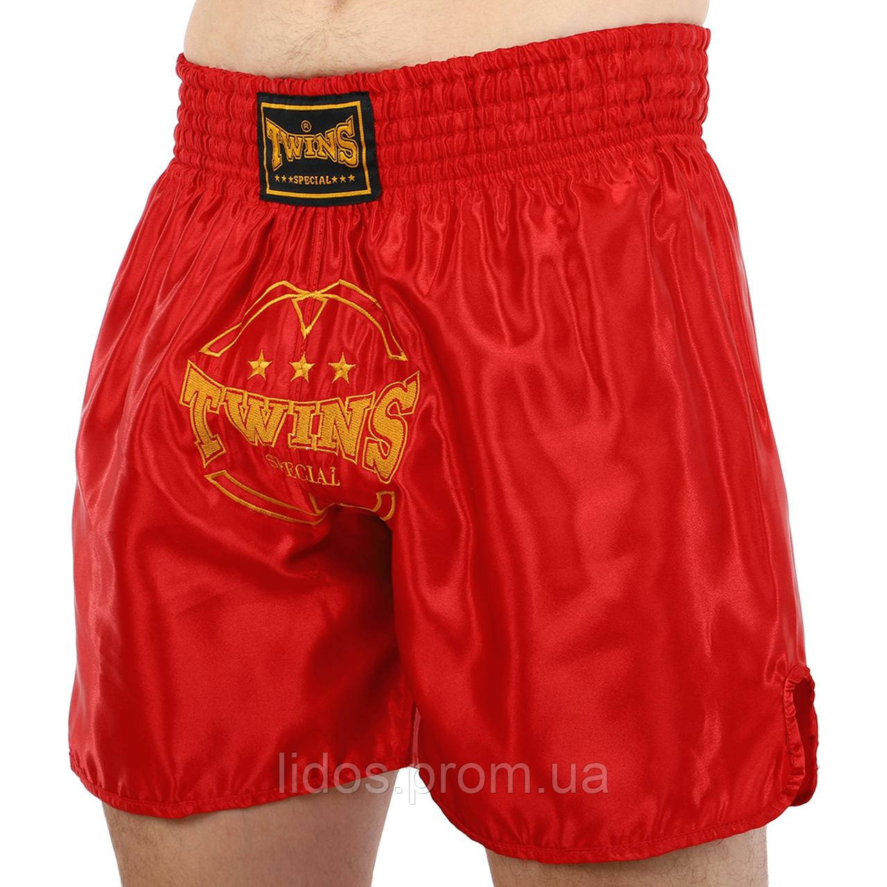 Шорты для тайского бокса и кикбоксинга TWN SPECIAL BO-9949 размер XL цвет красный ld - фото 1 - id-p2144407260